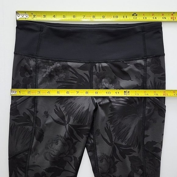 Lululemon Speed Tight Brisk Bloom Black Soot Floral Luxtreme Leggings 28" Size 8 - Picture 16 of 16